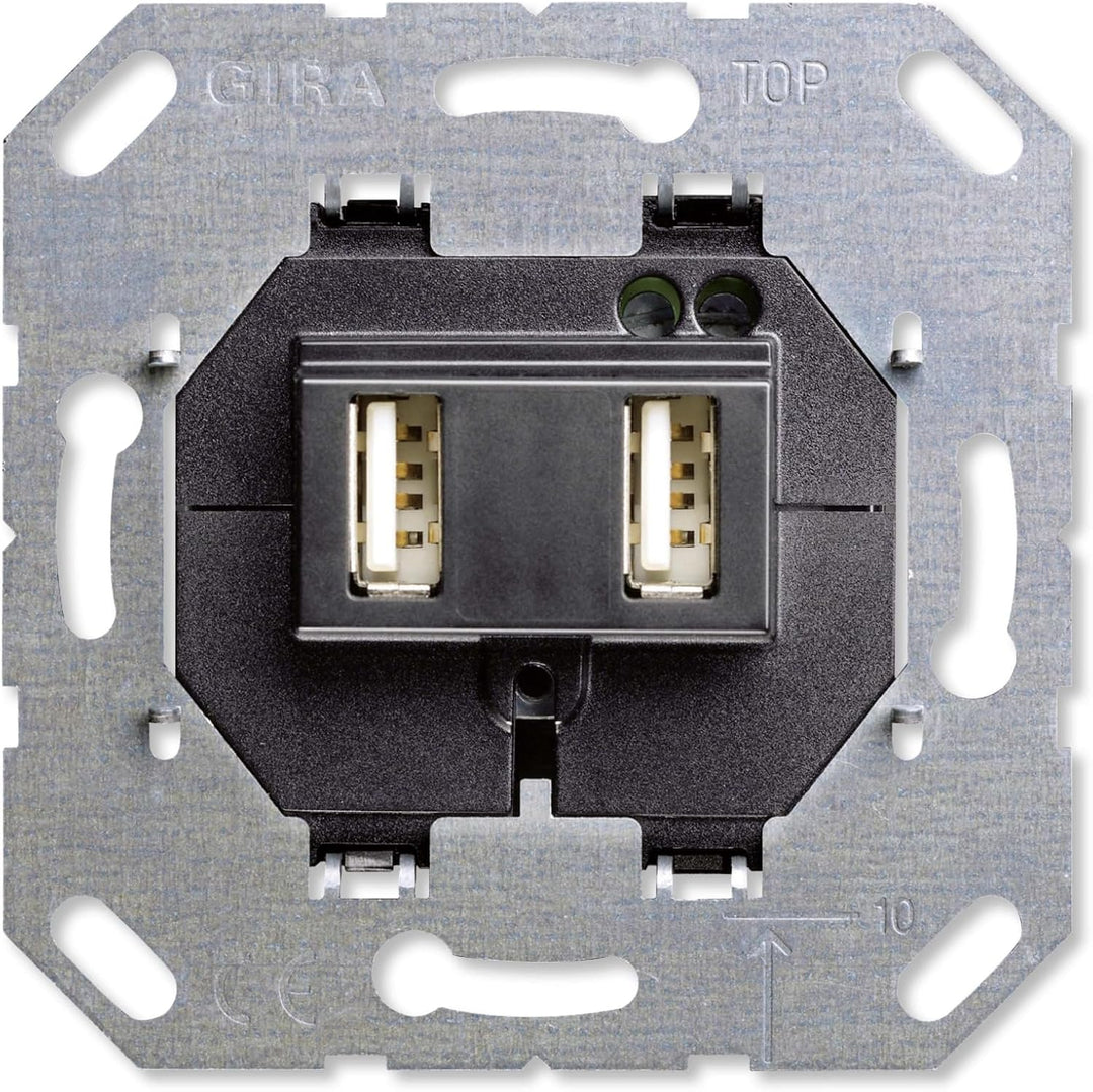 Gira 235900 USB Spannungsversversorgung 2-fach Einsatz Single, Single