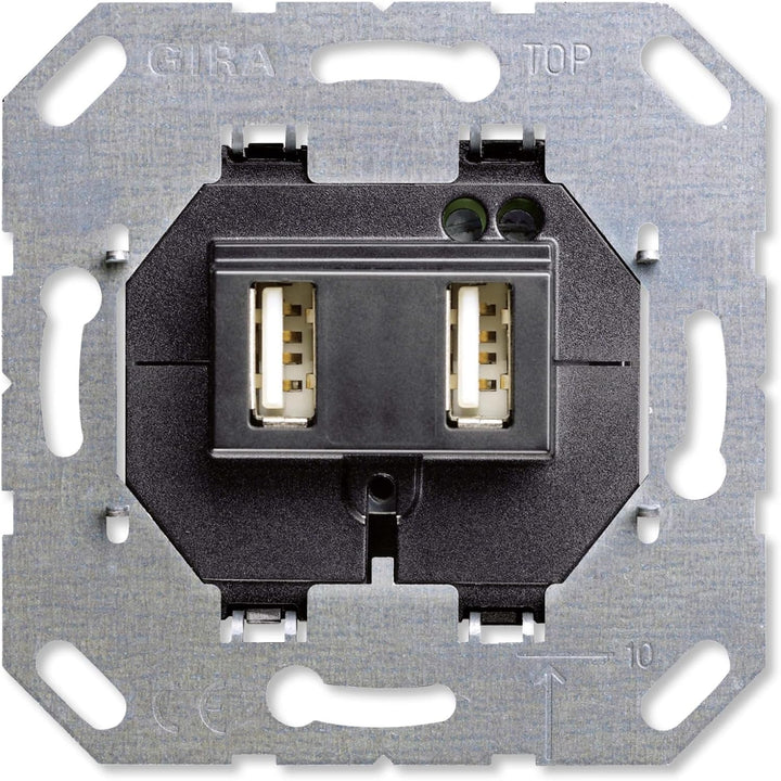 Gira 235900 USB Spannungsversversorgung 2-fach Einsatz Single, Single