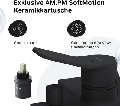 AM.PM X-Joy FXA10022 Wassersparende Wannen- und Brausebatterie kraztfest, leicht zu reinigen,mühelos