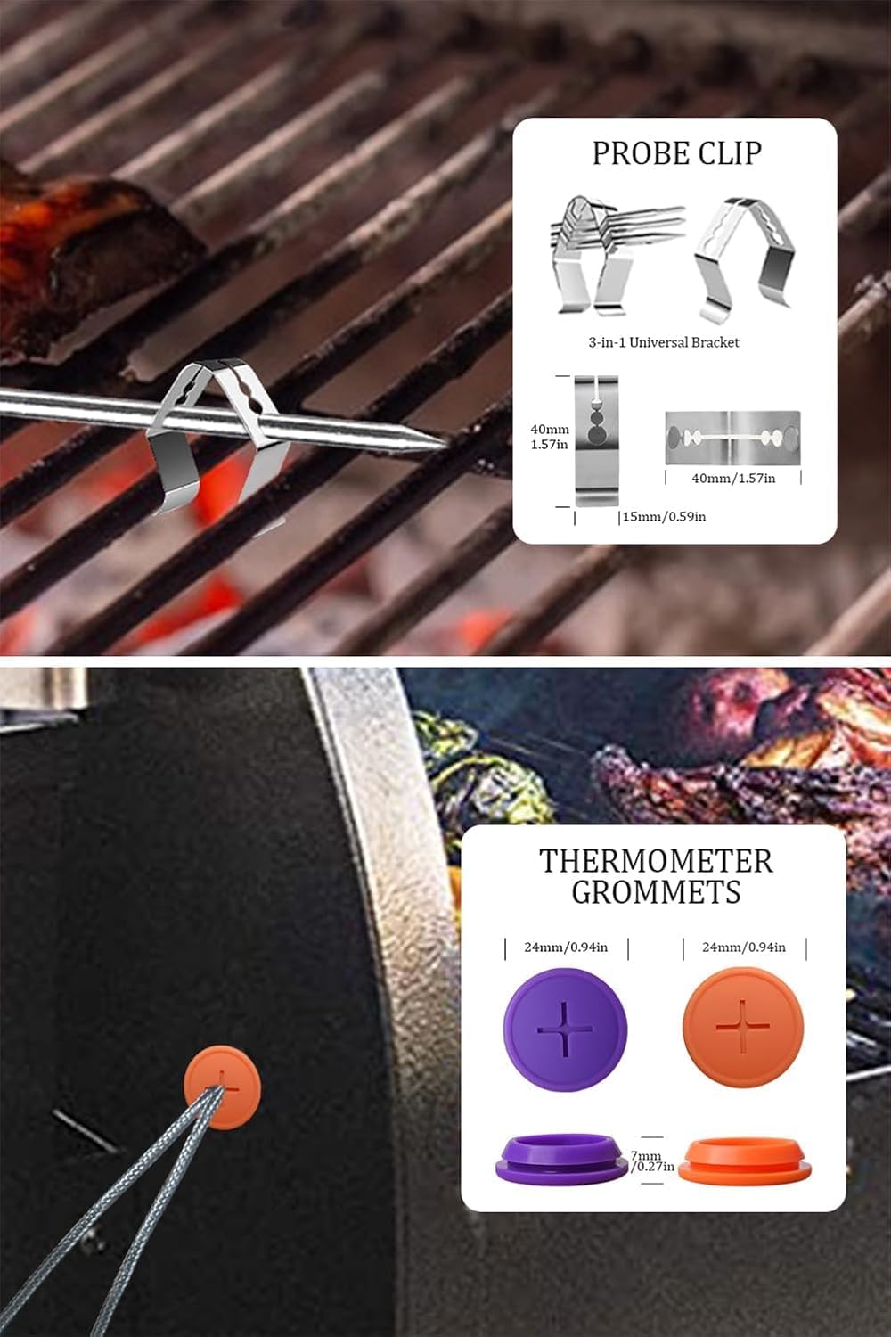 YTF Ersatz-Hochtemperatur-Fleisch-Sonde für Pelletgrills und Pellet-Räucher, kompatibel mit Pit Boss