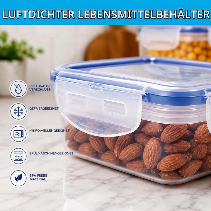 Lock &amp; Lock HPL823 Frischhaltebox, quadratisch, 870 ml, 6 Stück