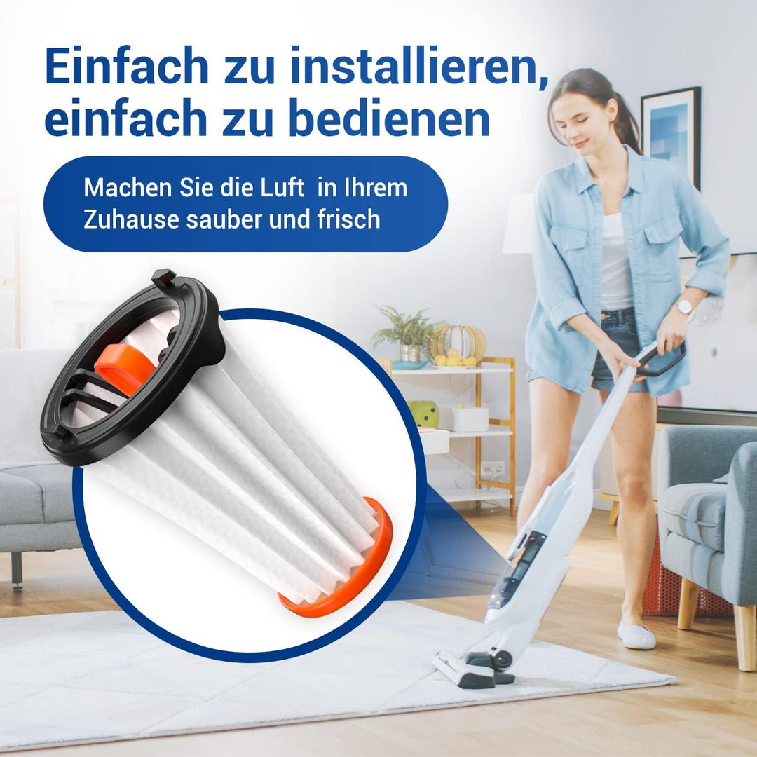 VIOKS 6 Stück Filter Ersatz für AEG Filter 900167153/7 Austauschfilter Ersatzfilter AEF144 für AEG C