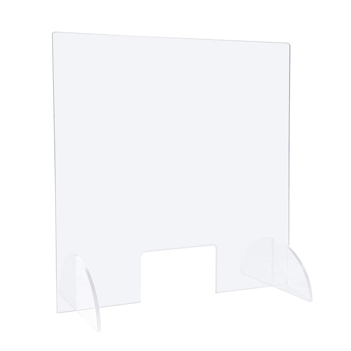 Spuckschutz (65 x 90 cm) als Schutzwand und Schutzscheibe aus PLEXIGLAS® mit Durchreiche 65.0 x 90.0