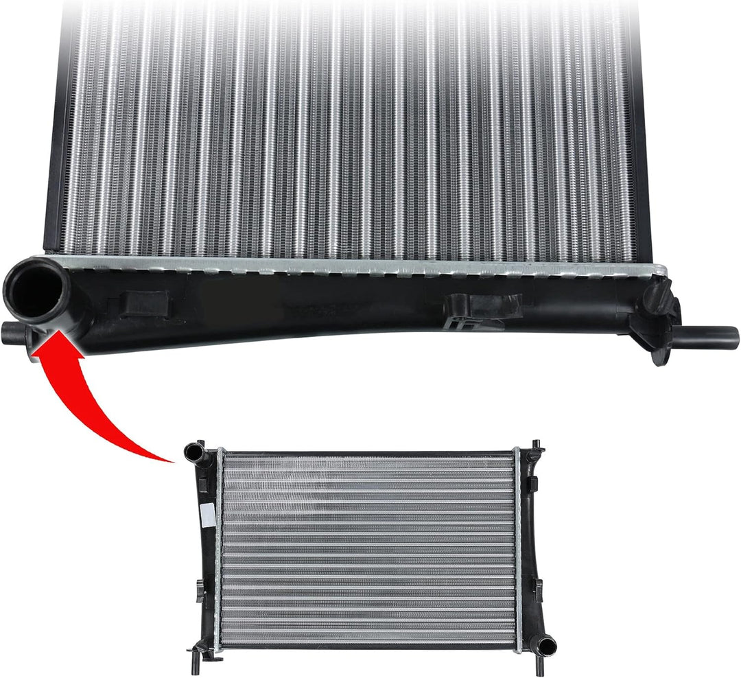 ATEC Germany 1x Motorkühler Wasserkühler für PKW mit Schaltgetriebe Kompatibel mit FORD FIESTA Mk5 (