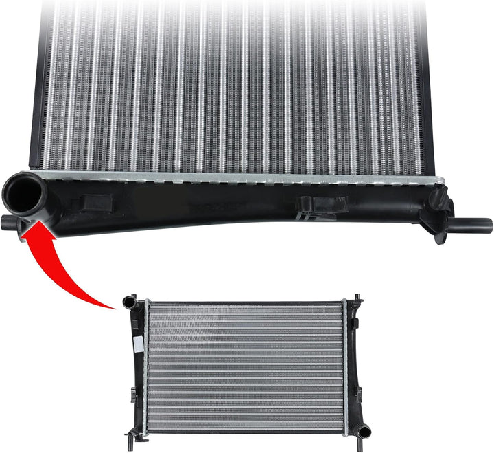 ATEC Germany 1x Motorkühler Wasserkühler für PKW mit Schaltgetriebe Kompatibel mit FORD FIESTA Mk5 (