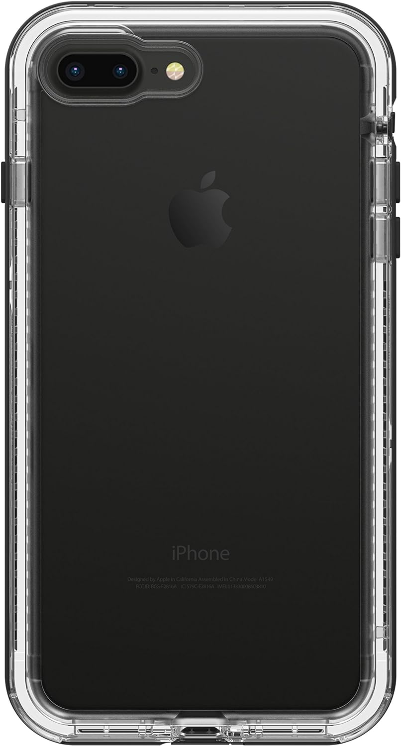 LifeProof Next schmutzdichte Schutzhülle für iPhone 7 Plus/8 Plus, schwarz transparent geeignet für