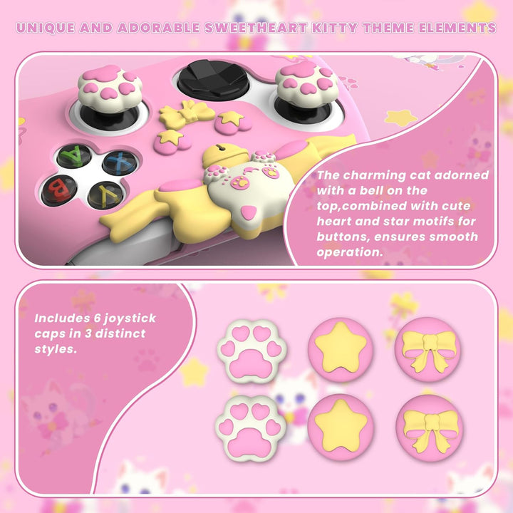 PlayVital Cute Schutzhülle für Xbox Series X/S Controller, rutschfeste Silikon Hülle Case Zubehör fü