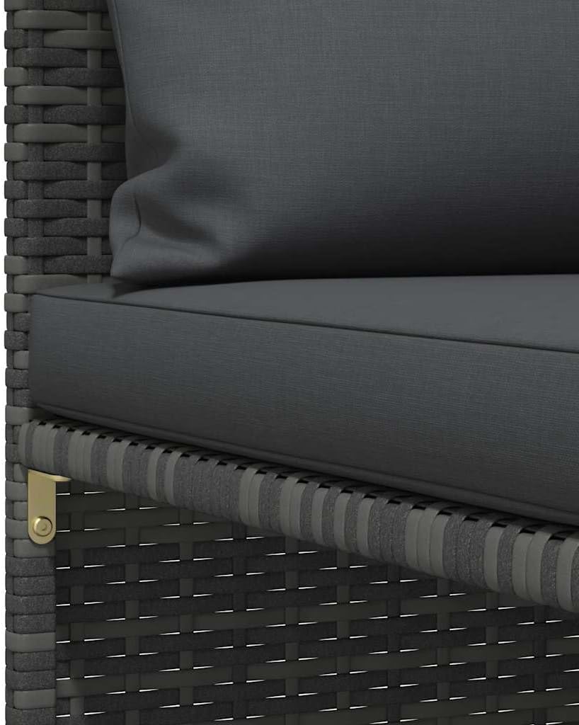 vidaXL Modular Ecksofa mit Kissen Gartensofa Sofa Lounge Gartenmöbel Einzelsofa Sessel Rattansofa Ou