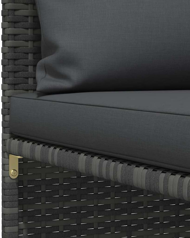 vidaXL Modular Ecksofa mit Kissen Gartensofa Sofa Lounge Gartenmöbel Einzelsofa Sessel Rattansofa Ou