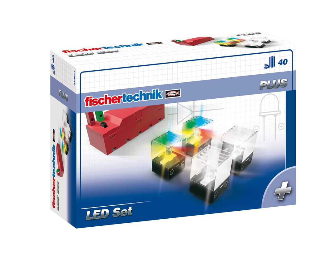 fischertechnik LED Set 533877 – Ergänzungsset mit 2 Rainbow-LEDs und 2 weissen LEDs, für aufregende