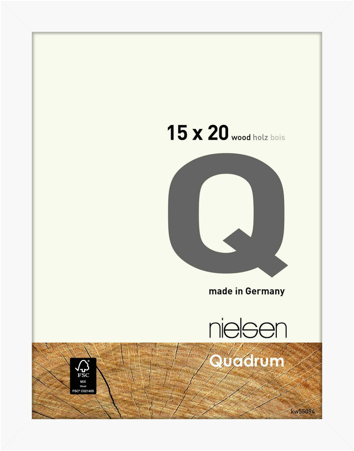 nielsen Bilderrahmen, 15 x 20 cm, Holz, Reinweiss, Fotorahmen zum Auftstellen und Aufhängen im Hoch-