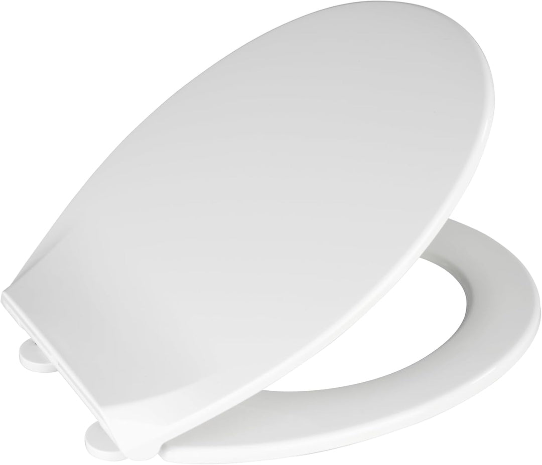 WENKO Premium WC-Sitz Kos Weiss, Toilettendeckel mit Absenkautomatik und Fix-Clip Hygiene Befestigun