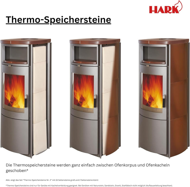 HARK 6x Thermospeichersteine für Kaminöfen