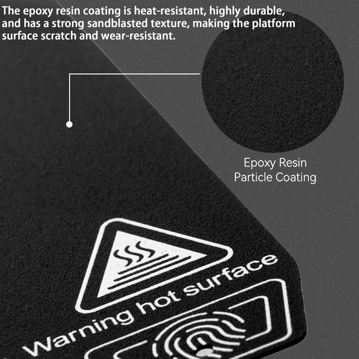 Creality Epoxy Resin Build Plate for K1, 3D Printer Double Side Epoxy Resin Particle Coating Print B