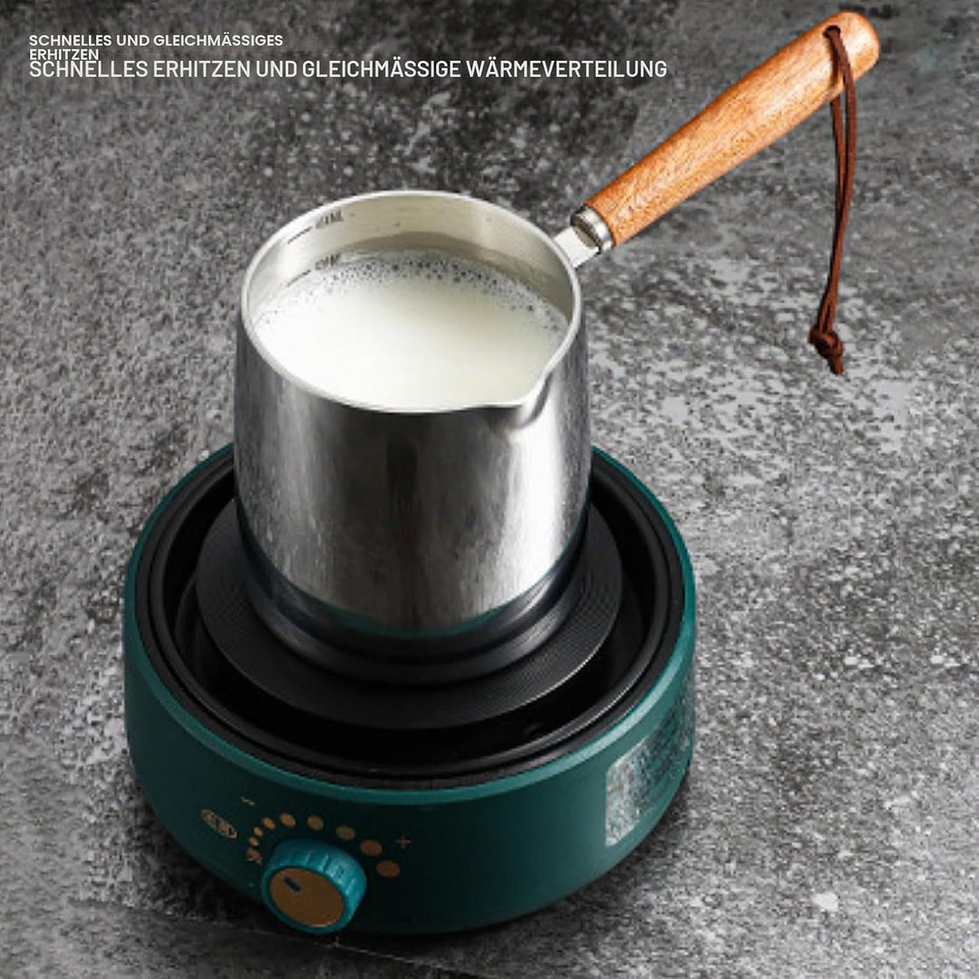 Milchtopf mit Ausgiesser Mini Buttertopf für Kaffee und Milch Butterwärmer 450 Ml Kleiner Buttertopf