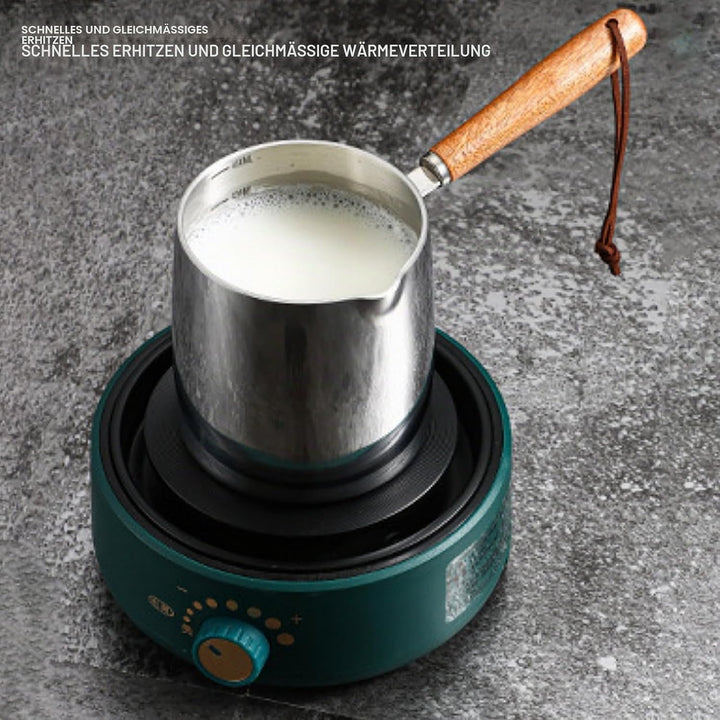 Milchtopf mit Ausgiesser Mini Buttertopf für Kaffee und Milch Butterwärmer 450 Ml Kleiner Buttertopf
