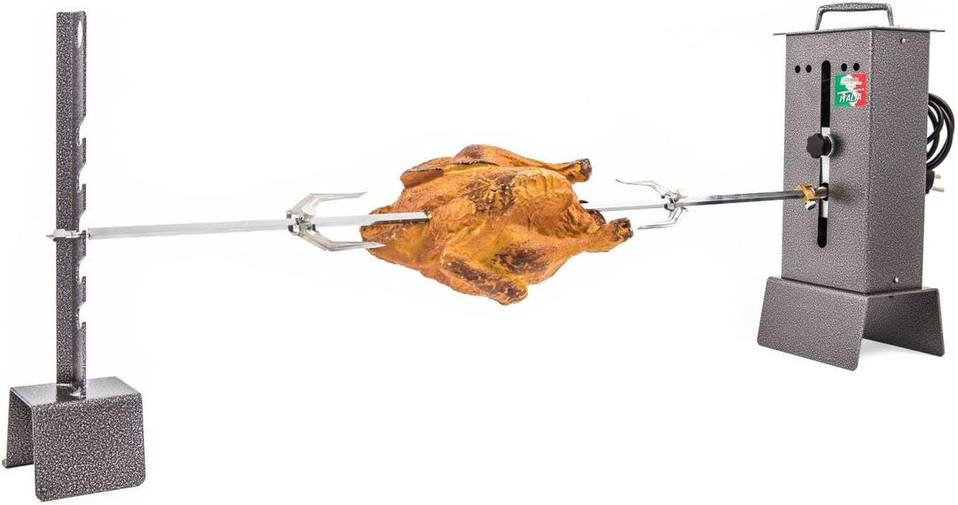 GIEMME Elektrischer Drehspiess für Kamin & Grill – Rotisserie mit Motor, Drehspiess für Fleisch & Ge