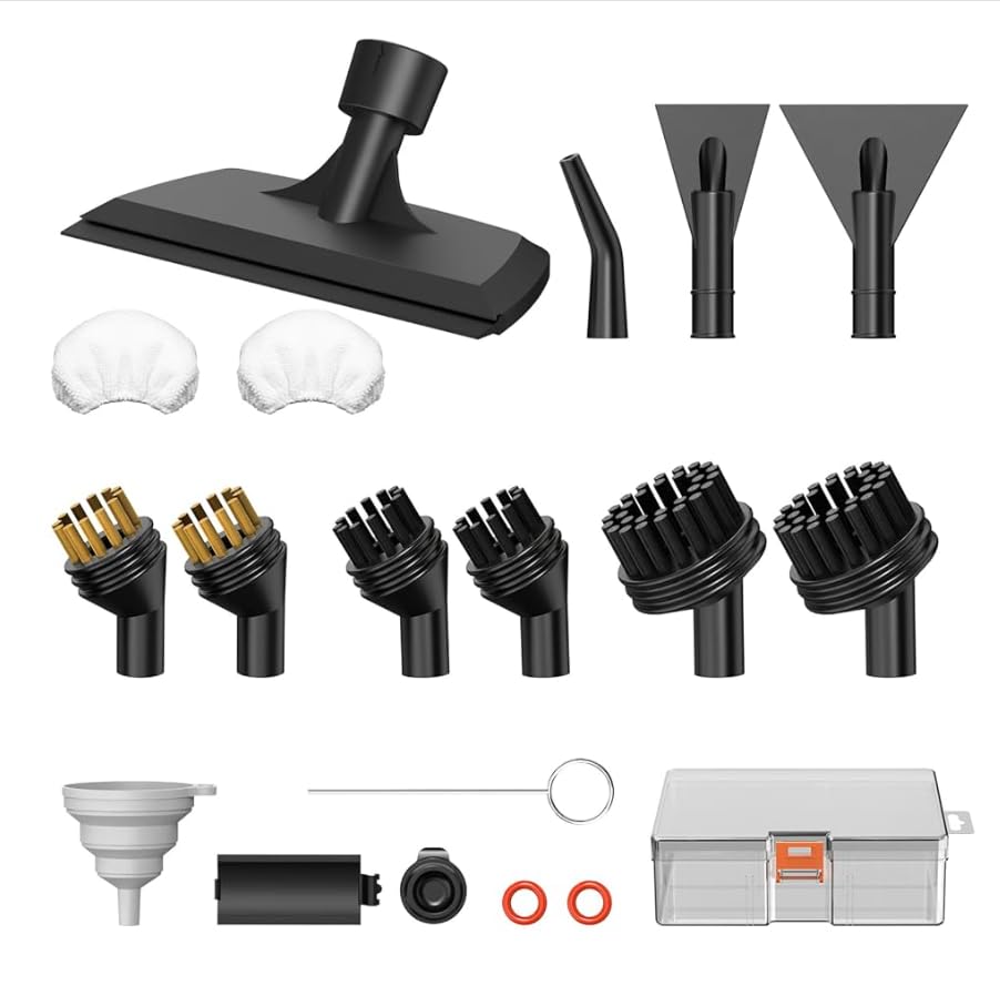 Granarbol 18PCS Hochtemperatur-Dampfreiniger Bürstenkopf austauschen Schwarz 5, Schwarz 5