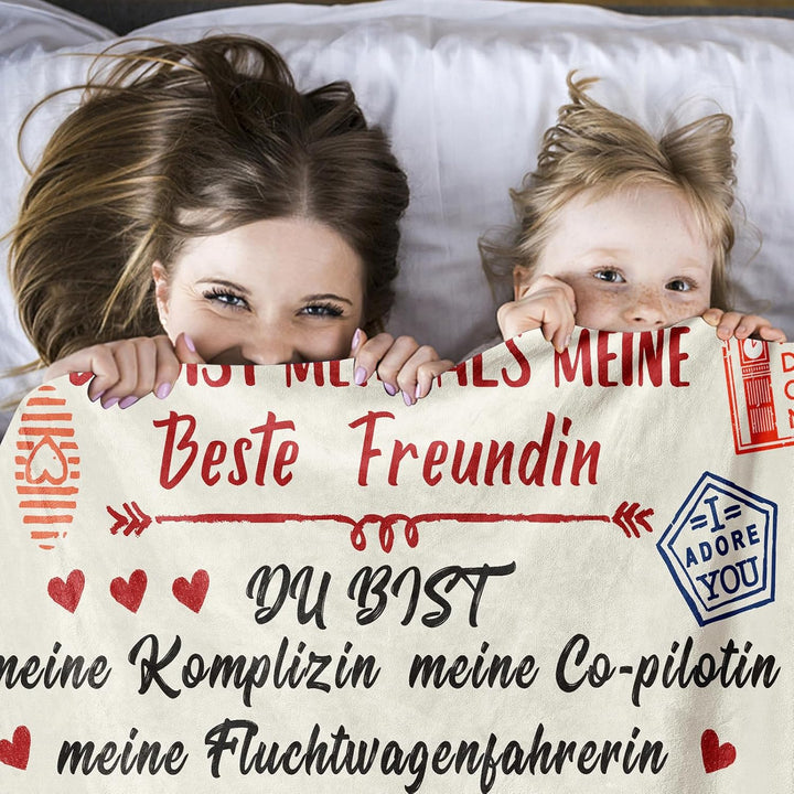 PQCXXA Geschenke für Freundin Kuscheldecke, Flanell Decke Geschenk Ideen Frauen Freundin Geburtstag