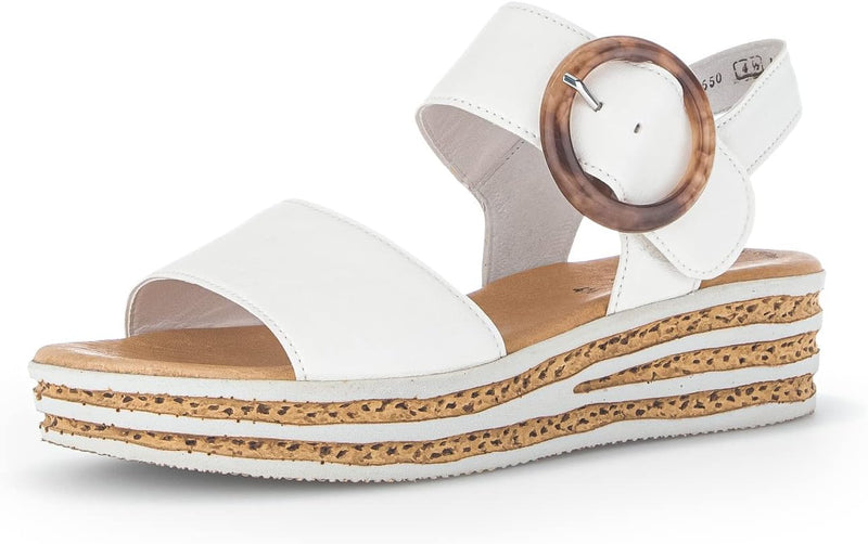 Gabor Damen Plateausandalen, Frauen Sandalen 37 EU Weiss Latte, 37 EU Weiss Latte