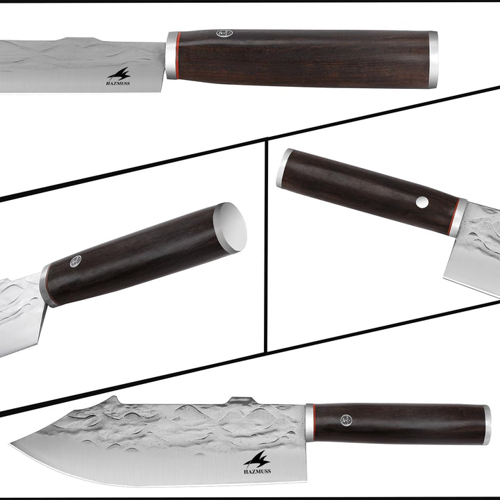 Professionelles Geschmiedetes Fleischermesser, Scharfe 20,5 cm Lange Klinge aus Kohlenstoffreichem E
