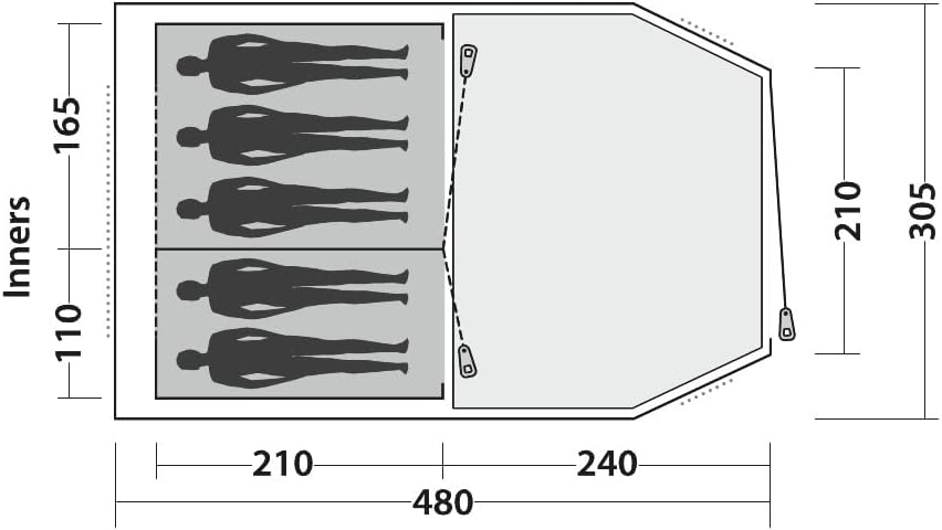 Easy Camp Tent Huntsville 500 5 Pers. | 120407