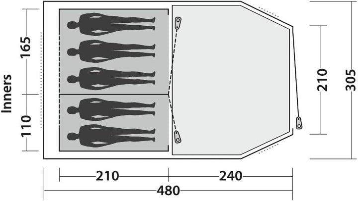 Easy Camp Tent Huntsville 500 5 Pers. | 120407