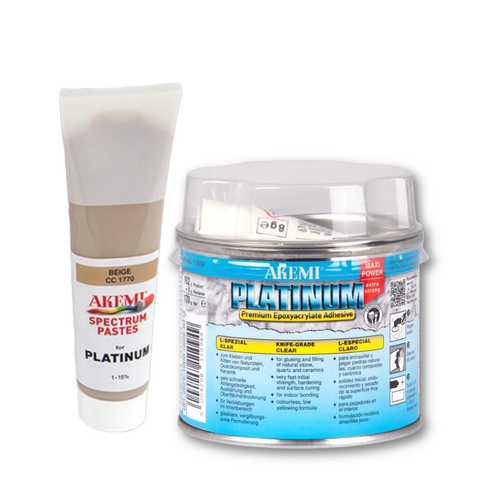 HAUSWERK.shop Set Akemi PLATINUM P+ L-Spezial / 170 g mit Farbpaste Platinum P+ CC 1760 beige