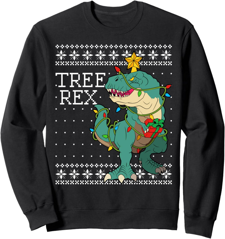 Tree Rex T-rex Dino Weihnachtsshirt kinder ugly Christmas Sweatshirt