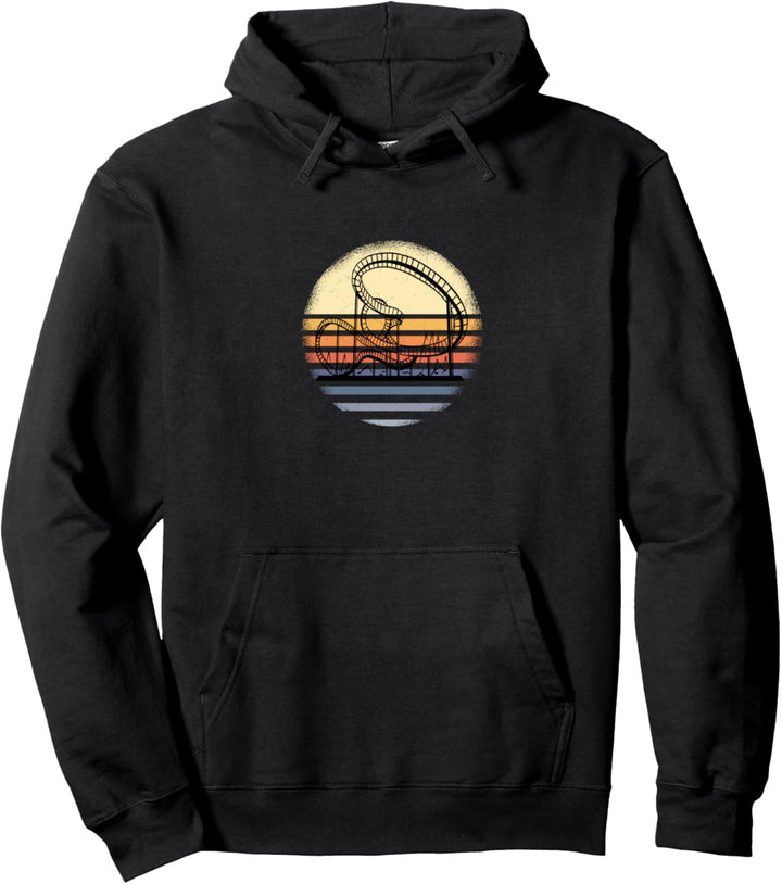 Vintage Retro Achterbahn Pullover Hoodie