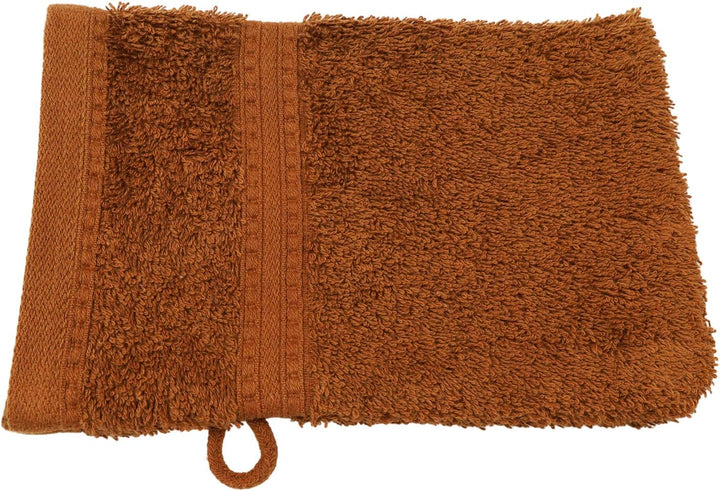Julie Julsen Bio Waschhandschuh-Set 10 STK. 15x21 Schokobraun 100% Baumwolle Frotte 550g/m² Schokobr