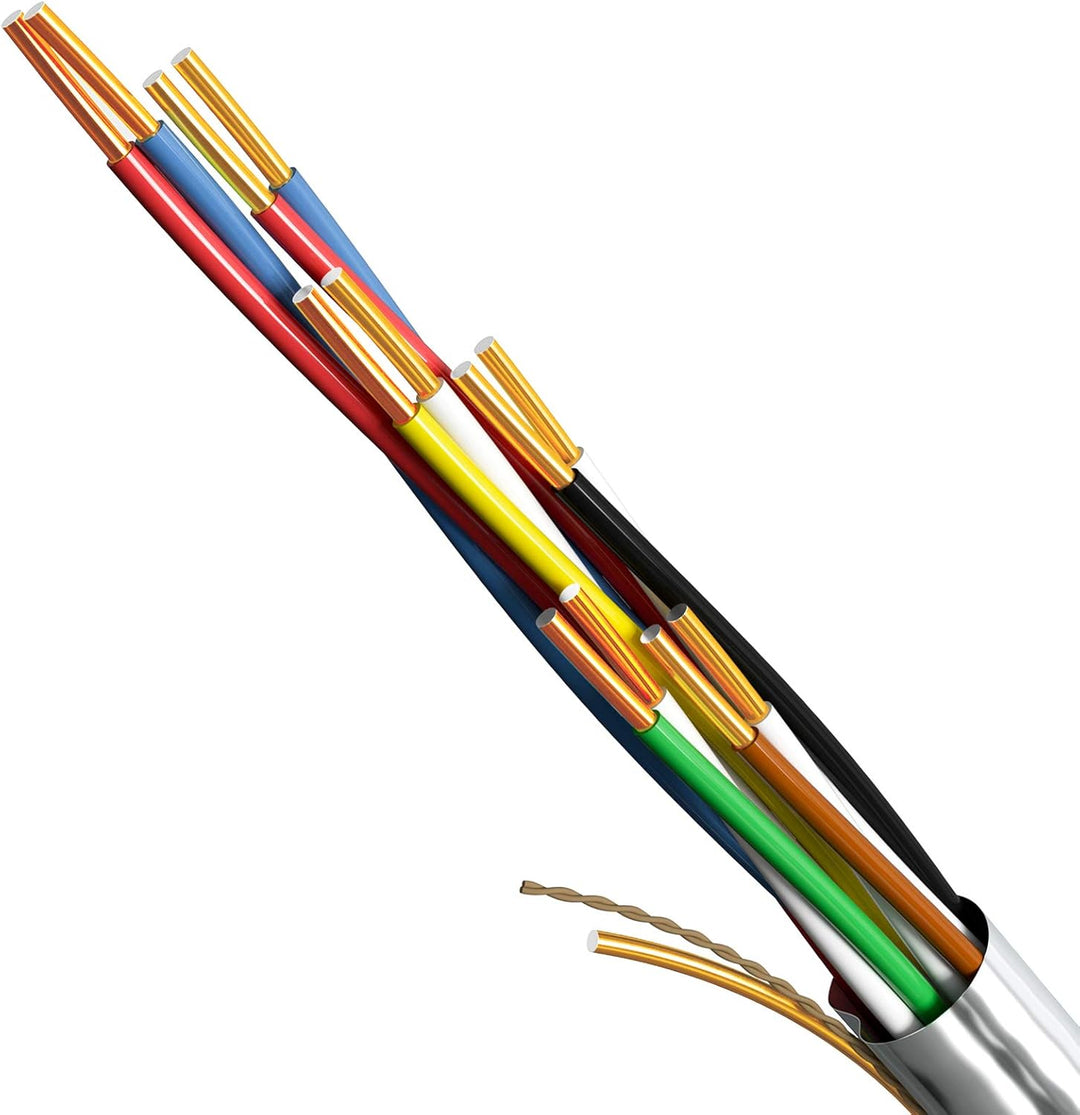 HB-DIGITAL Telefonkabel 100m 6 x 2 x 0,6 J-Y(ST) Y Verlegekabel JYSTY 12 Adern Telefonleitung 100m 6