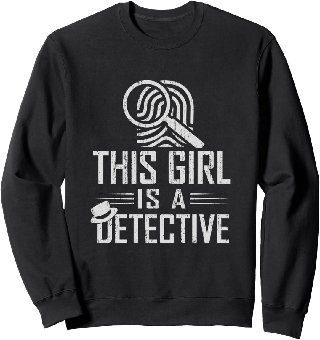 This Girl is A Detective True Crime Shows Hat Fingerprint Sweatshirt