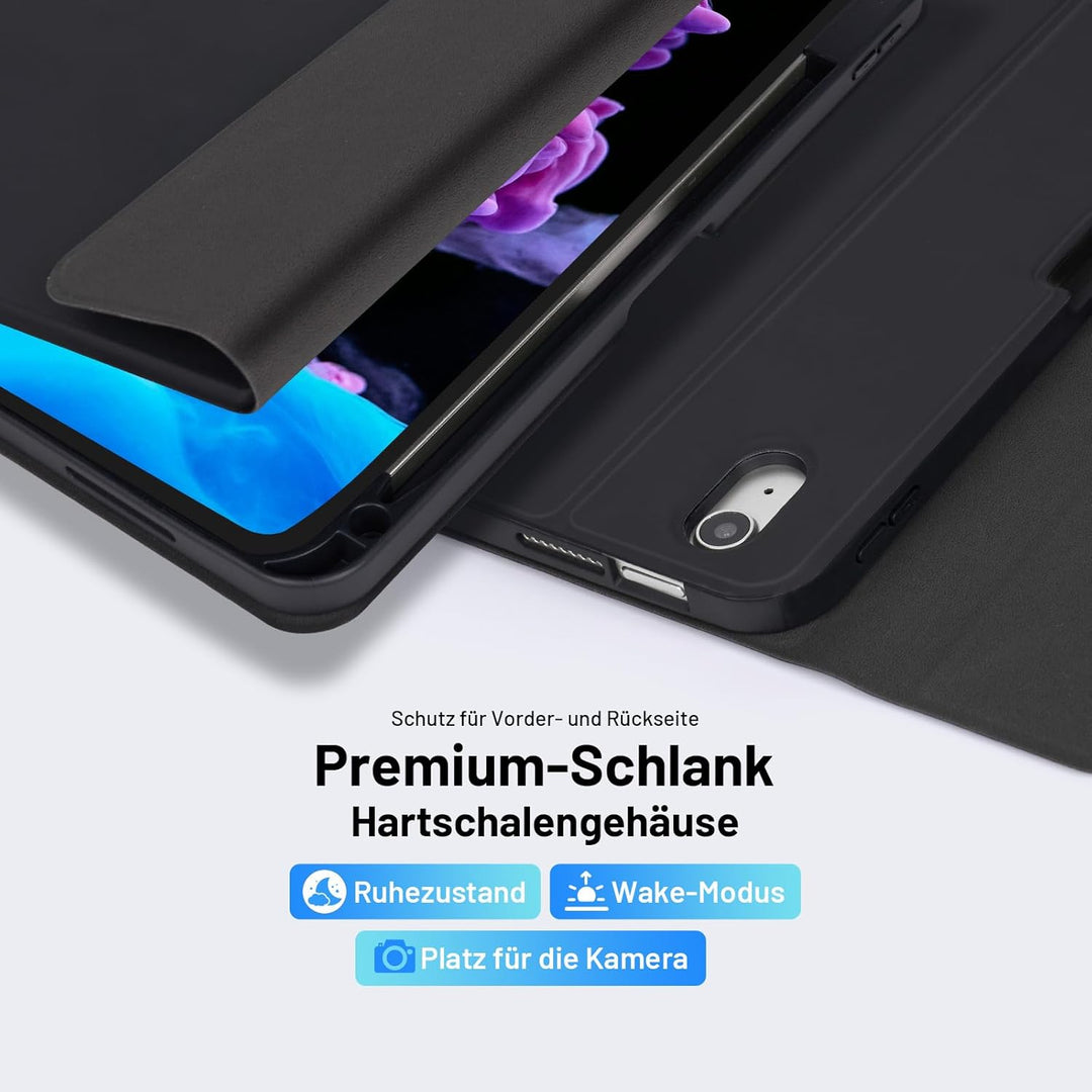 WALWALO Tastatur Hülle für iPad A16 11. Generation 2025 11 Zoll - Magnetische Abnehmbare Keyboard, S