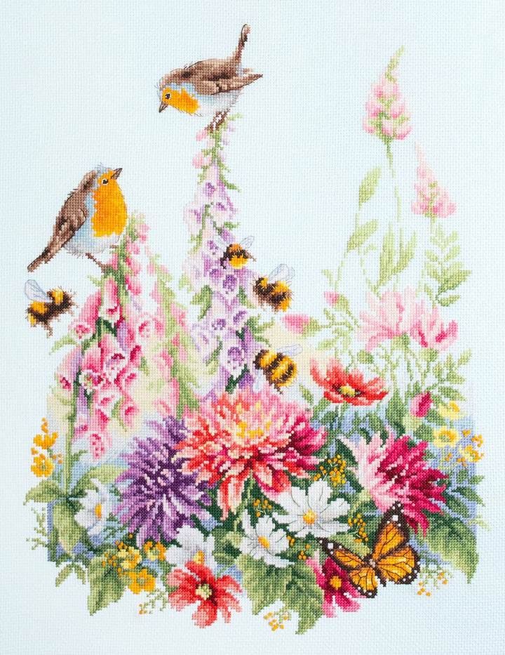 Magic needle Zweigart Edition Kreuzstich Set Rotkehlchen singen Zählmuster, 31x40cm