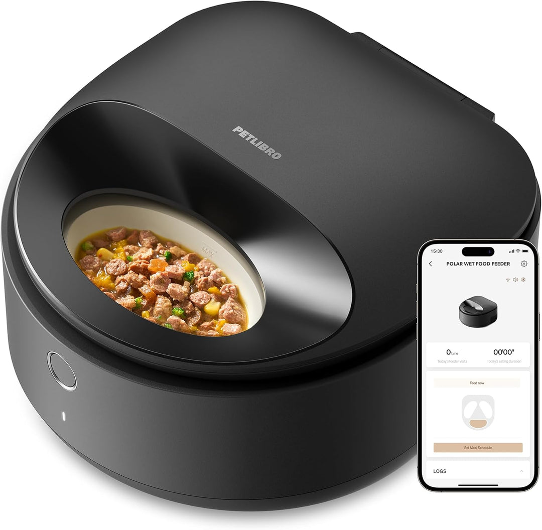 PETLIBRO Futterautomat Katze Nassfutter, 2,4 GHz Wi-Fi Smart App-Steuerung, Neufassung Nassfutteraut