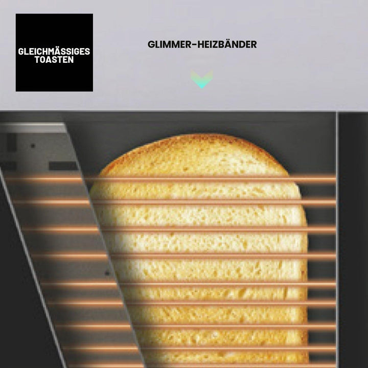 Taurus - Toaster Mytoast Legend 1000W | Edelstahlgehäuse | Extra grosser Schlitz 260x42 mm | 7 Bräun