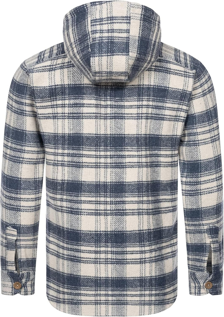 Rock Creek Herren Hemd Kariert Kapuzenhemd M65 S Blau - H335, S Blau - H335