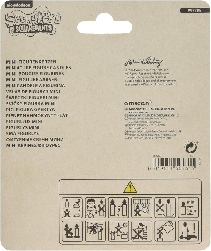 Amscan International Sponge Bob Schwammkopf kleine Kerzenfiguren