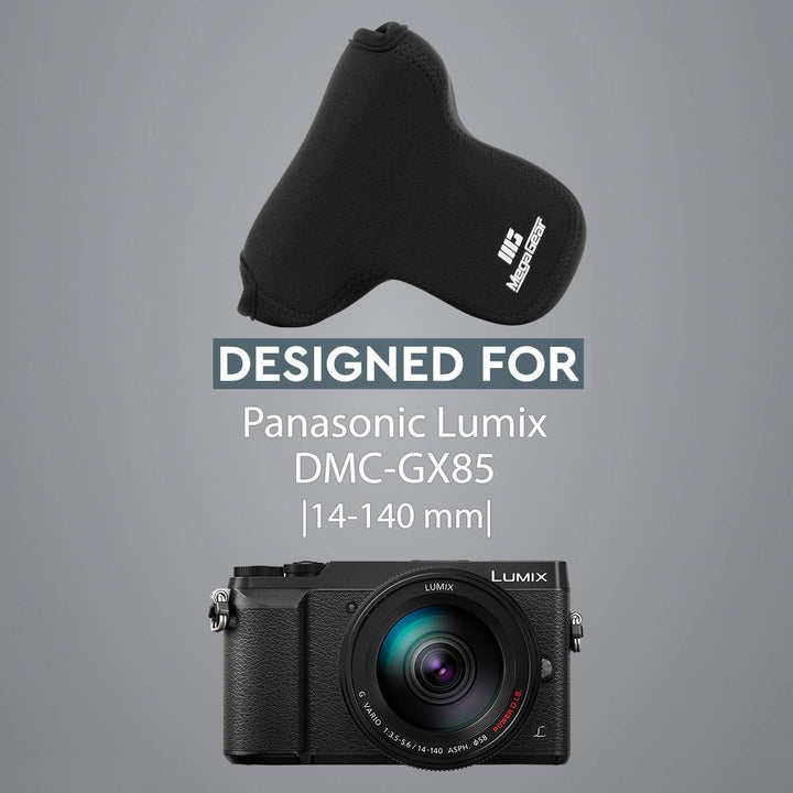 MegaGear MG739 Panasonic Lumix DMC-GX80 (14-140mm) Ultraleichte Kameratasche aus Neopren - Schwarz,