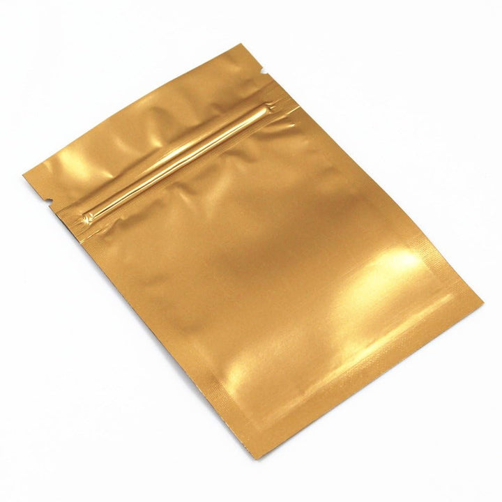 100 Stücke Matte Aluminiumfolie Verpackung Tasche Reissverschluss Selbstdicht Flachbeutel Lebensmitt