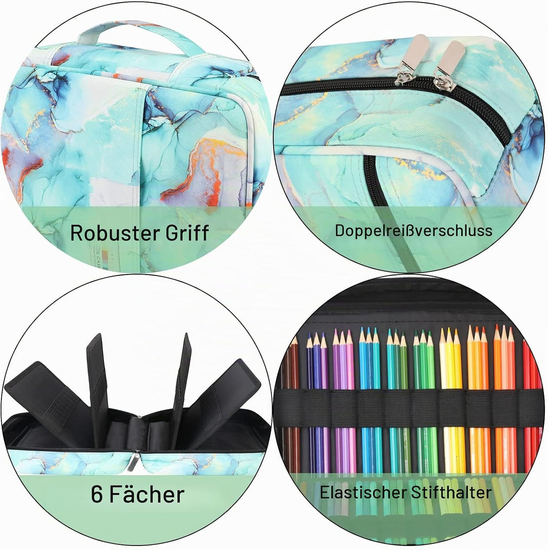 JAKAGO Federmäppchen Grosse Kapazität für 300 Stifte Aufbewahrung Buntstifte,Wasserdicht Pencil Case