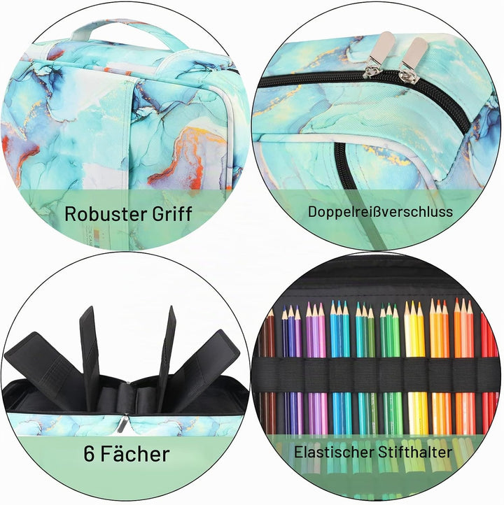 JAKAGO Federmäppchen Grosse Kapazität für 300 Stifte Aufbewahrung Buntstifte,Wasserdicht Pencil Case