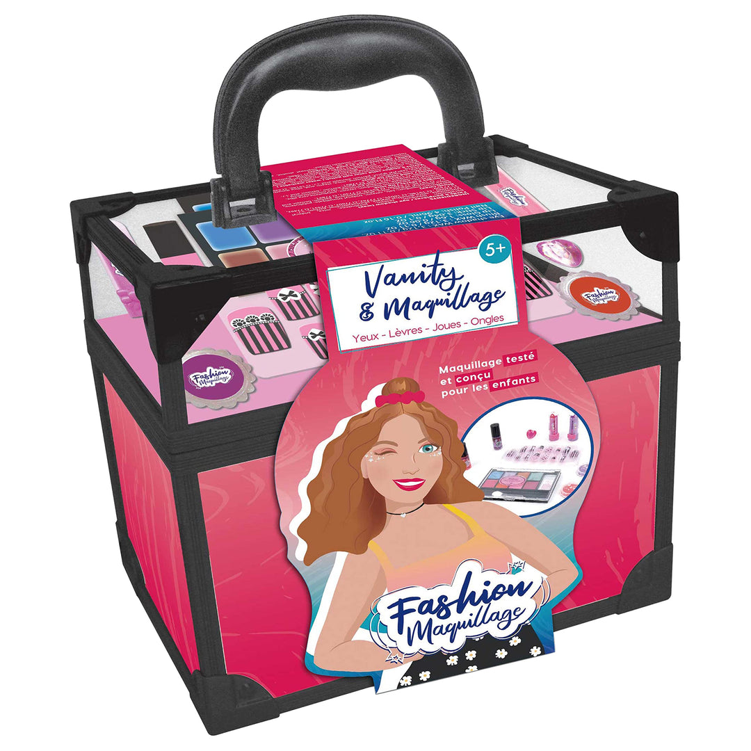 Beauty-Koffer - Make-up - 258009 - Rosa - Kunststoff - Spiel für Kinder - Nägel - Schönheit - Empfin