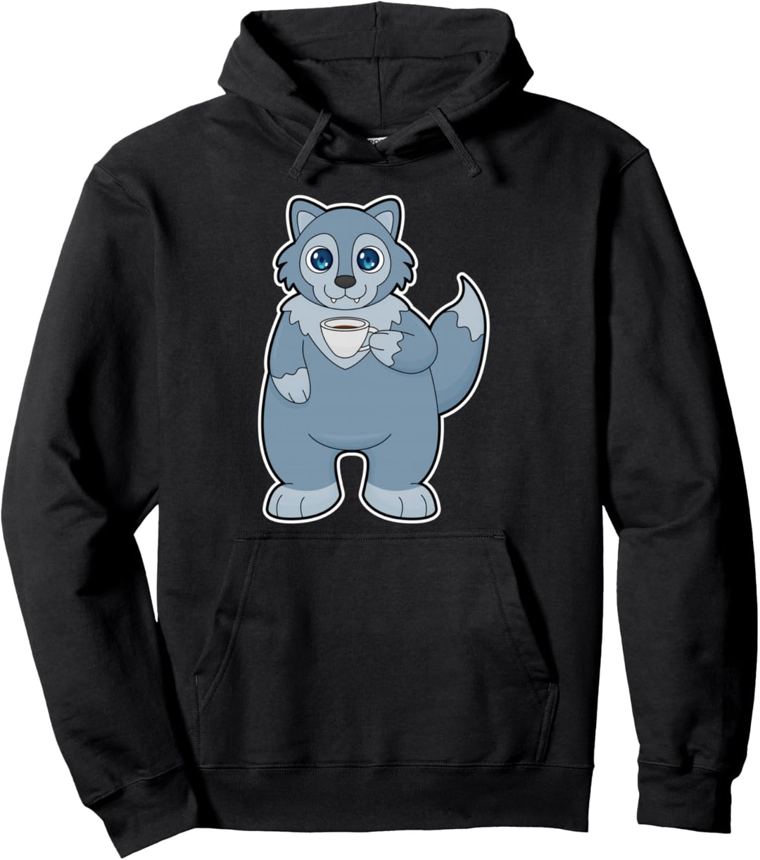 Wolf Kaffee Tasse Pullover Hoodie