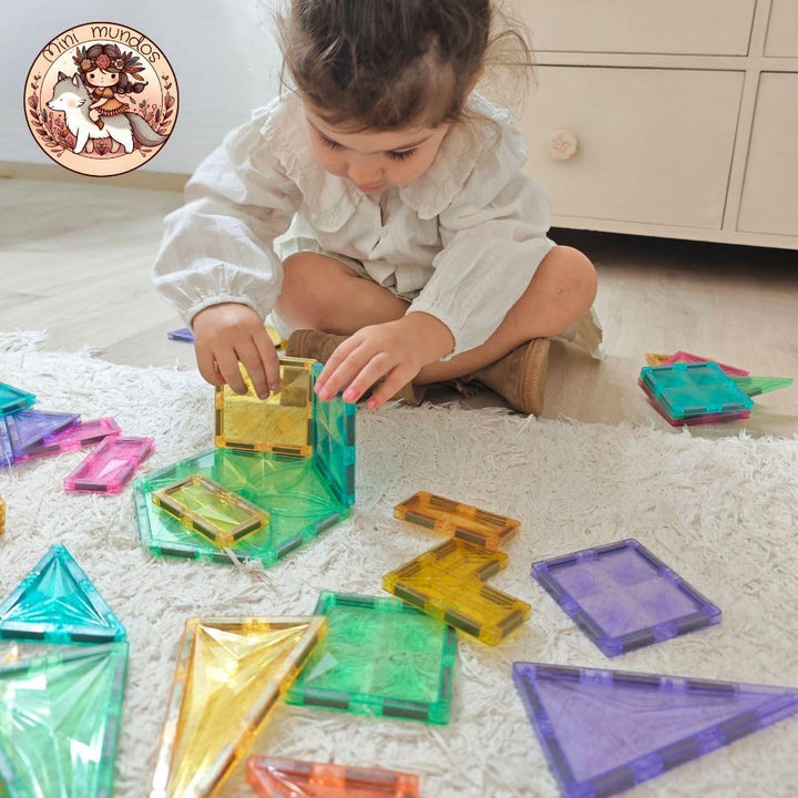 Super Pack 70 Teile | Magnetische Bausteine Kinder | Magnetische Konstruktionen Kinder | Magnetische