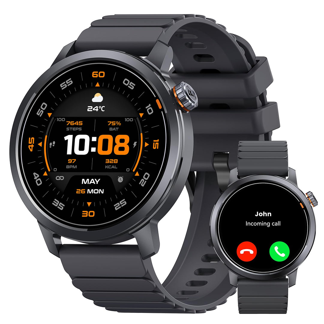 KOSPET ORB Smartwatch Herren, Ultra-Leicht, bis zu 25 Tage Akkulaufzeit, 1,43" AMOLED Fitnessuhr mit