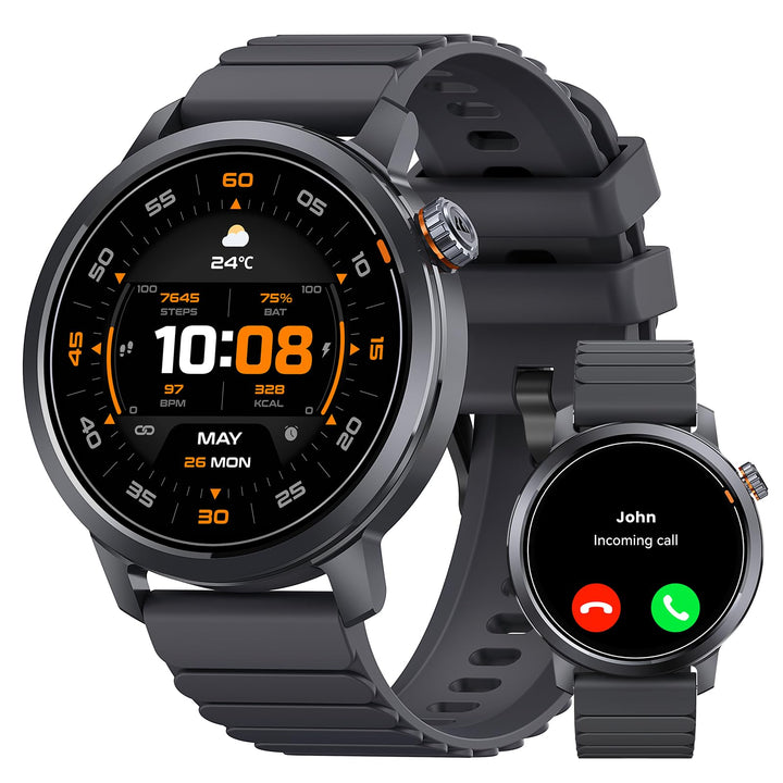 KOSPET ORB Smartwatch Herren, Ultra-Leicht, bis zu 25 Tage Akkulaufzeit, 1,43" AMOLED Fitnessuhr mit