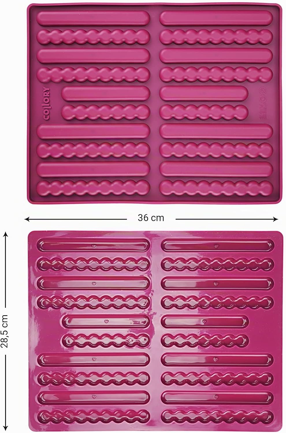 Collory® Silikon Backmatte Hundekekse Sticks (16 cm), Knabberstangen, Kaustangen als Hundesnack, Rie