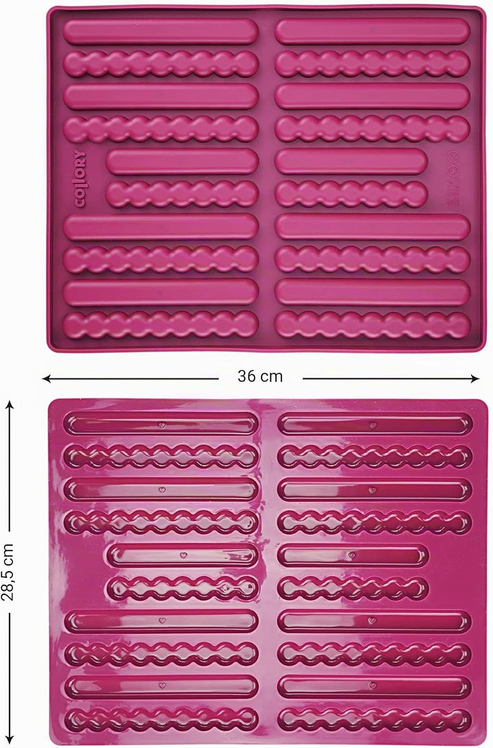 Collory® Silikon Backmatte Hundekekse Sticks (16 cm), Knabberstangen, Kaustangen als Hundesnack, Rie